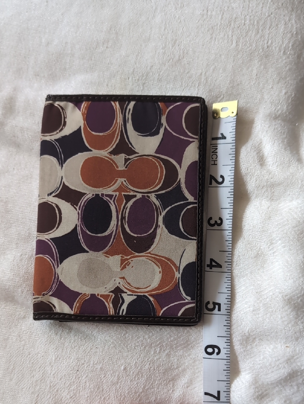 Coach Multicolor Signature Card Case - Purple, Brown, Cream - Picture 6 of 6